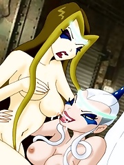 Winx witches fuck each other with strapons